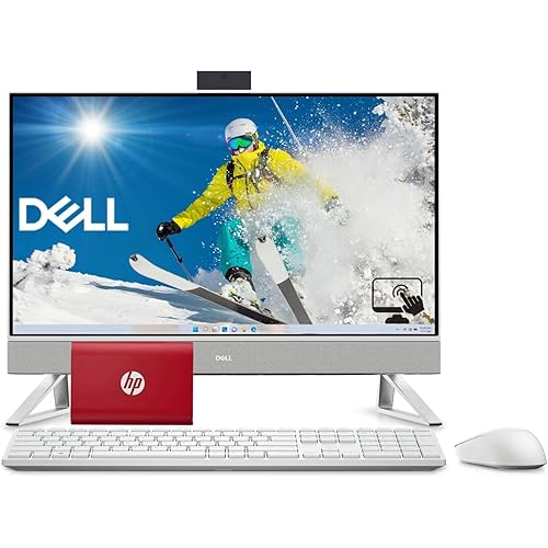 Dell All-in-One Touch Screen Business Desktop, 14th Gen Intel Core7 150U, 24" LED Low Blue Light Display, 32GB DDR5 Memory, 1TB PCIe SSD & 512GB Portable SSD, HDMI, Wireless KB & Mouse, Windows 11