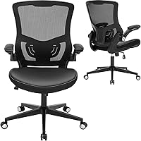 Vista 1 de Office Chair Ergonomic Desk Chair 350lbs Comfy Mesh Computer Chair with Adjustable Lumbar Support Flip-up Armrests, Executive Rolling Swivel Comfy