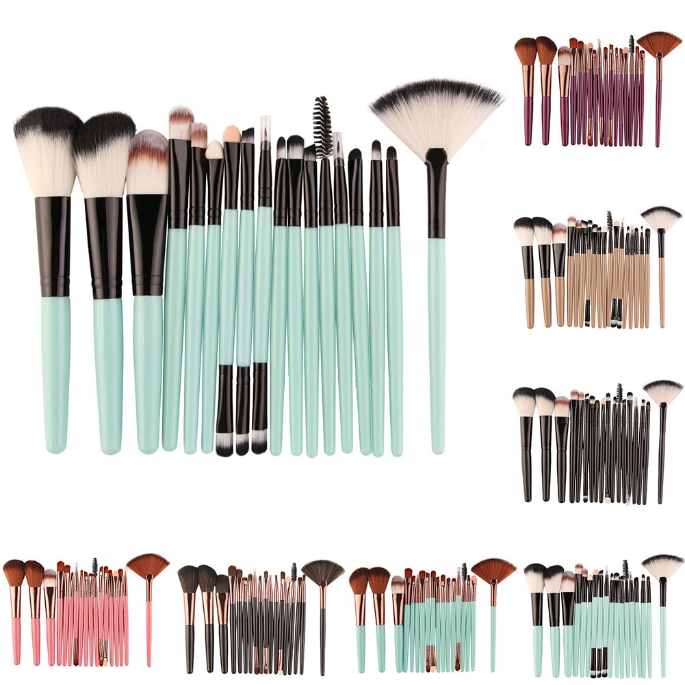 SAMENTHA 18Pcs Makeup Brushes Set- Plastic Handle Eyebrow Brush Cosmetic Tool Makeup Kit
