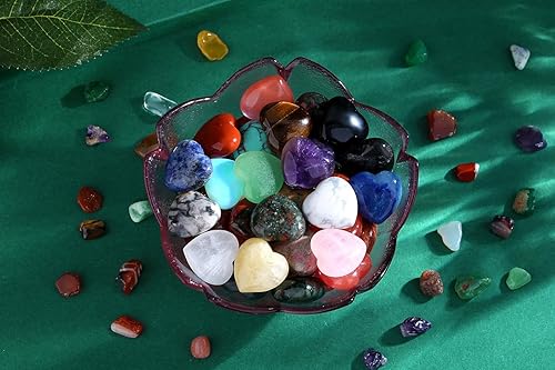 Miniatura 3 de QINJIEJIE 10 piezas de cristales de corazón gruesos, cristales y piedras curativas, cristales a granel, regalos para mujeres, Piedra