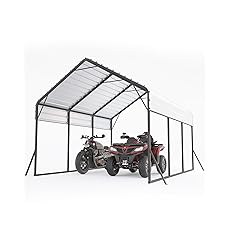 13'x16'x11' Metal Carport, Steel Heavy Duty Car Ports for All-Weather, for Cars, Motorcycles, ATV, or Boats, N.W. 500 Lbs
