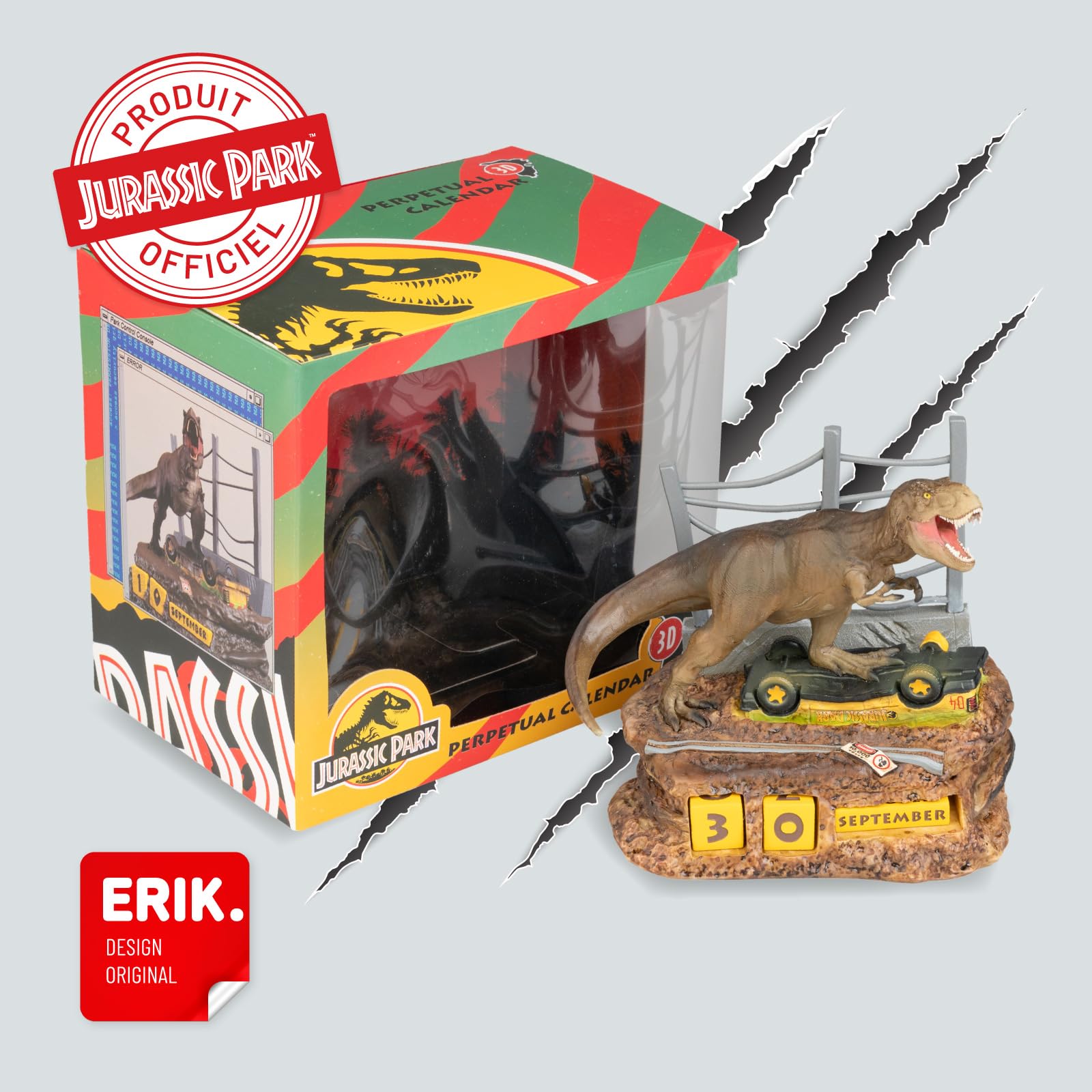 Grupo Erik Calendrier Perpétuel Jurassic Park Figurine 3D pour Enfant