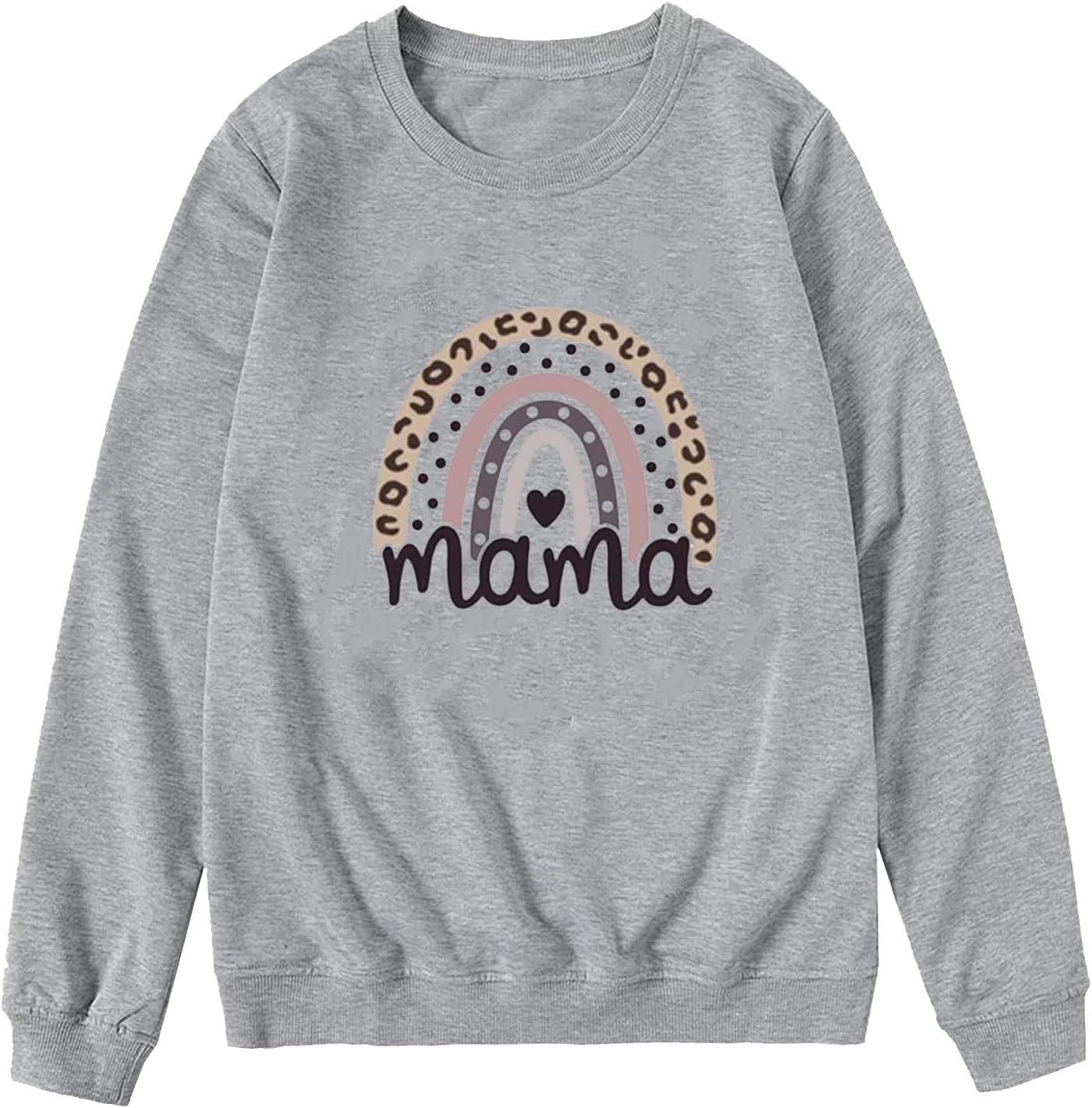Mommy and Me Outfits Letter Print Crewneck Pullover Sweatshirt Mom and Baby Matching Outfits Long Sleeve Shirts