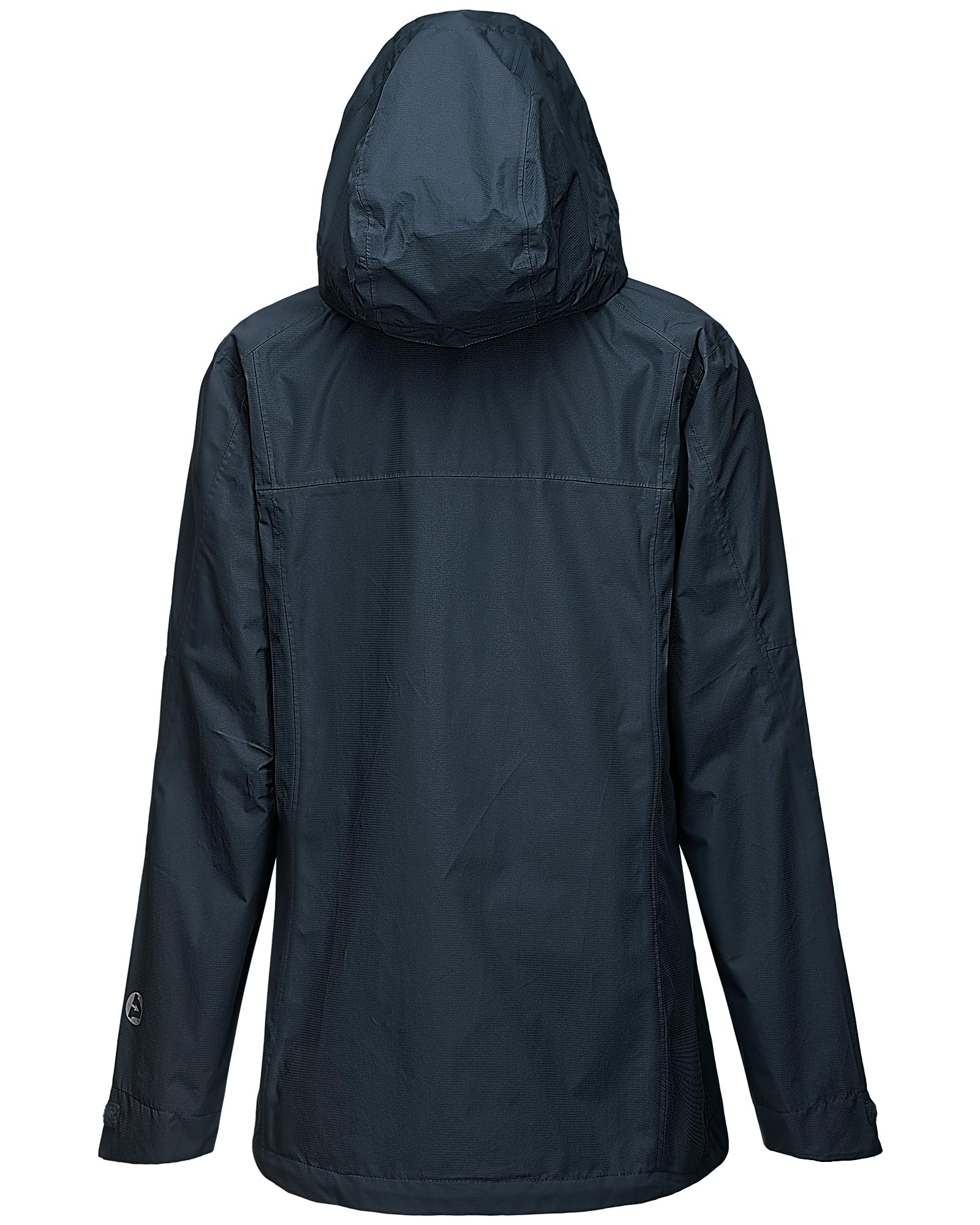 Outdoor Ventures Chubasquero para mujer, 10.000 mm, impermeable, ligero, forrada y plegable, chaqueta de deporte, transpirable, chaqueta con capucha