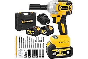 21V Compact Cordless Impact Wrench, 1/2" 450Ft-lbs (600Nm) Power Impact Wrench Set