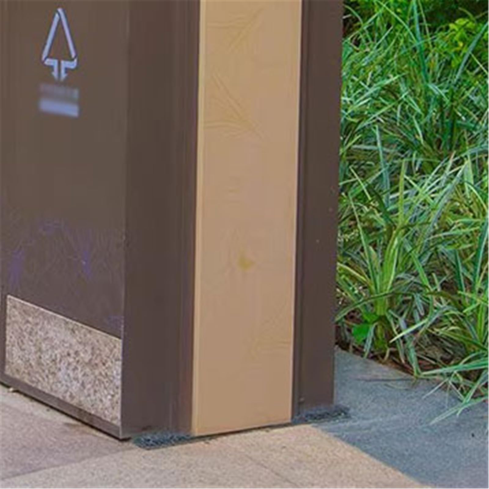 Papelera de Reciclaje Bote de Basura de Acero con contenedor de Basura de Caja Doble for Exteriores