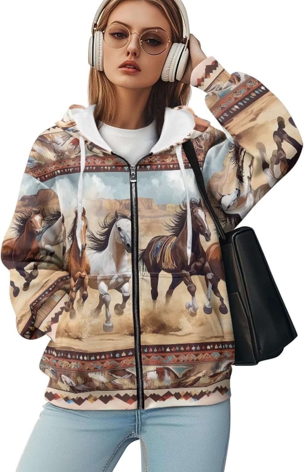 Womens Zip Up Hoodies Oversized Sweatshirt y2k Vintage Jacket Graphic Fall Outfits XS-4XL