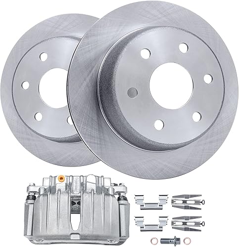 Miniatura 435 de Detroit Axle - Rotores de disco delantero de 10.827 in + pinza de freno lateral del pasajero de repuesto para Toyota RAV4 Prius V Lexus HS250H Scion