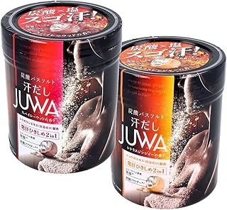 2点セット品 汗だし JUWA 炭酸バスソルト 入浴剤 500g スパイシーウッドの香り ×1個 シトラスジンジャーの香り ×1個