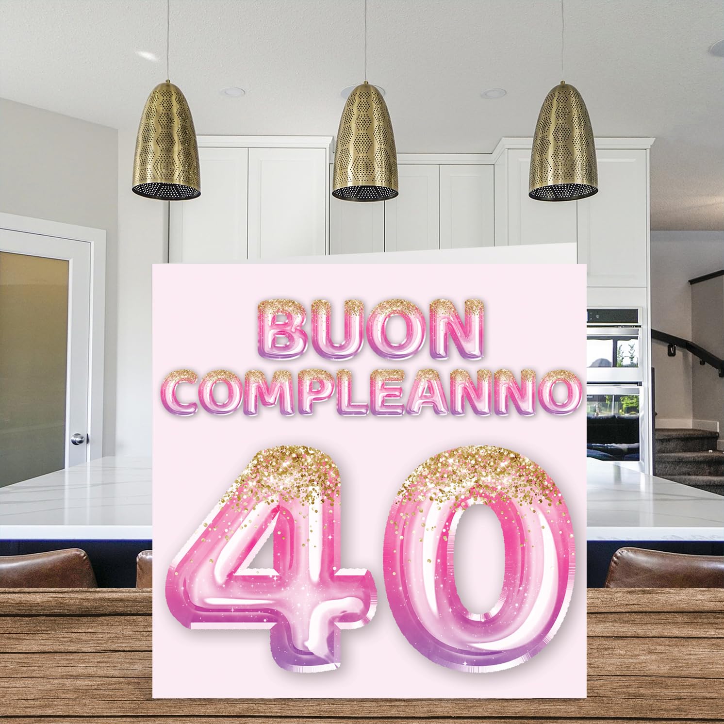 Biglietto di auguri per il 40° compleanno, motivo cocktail