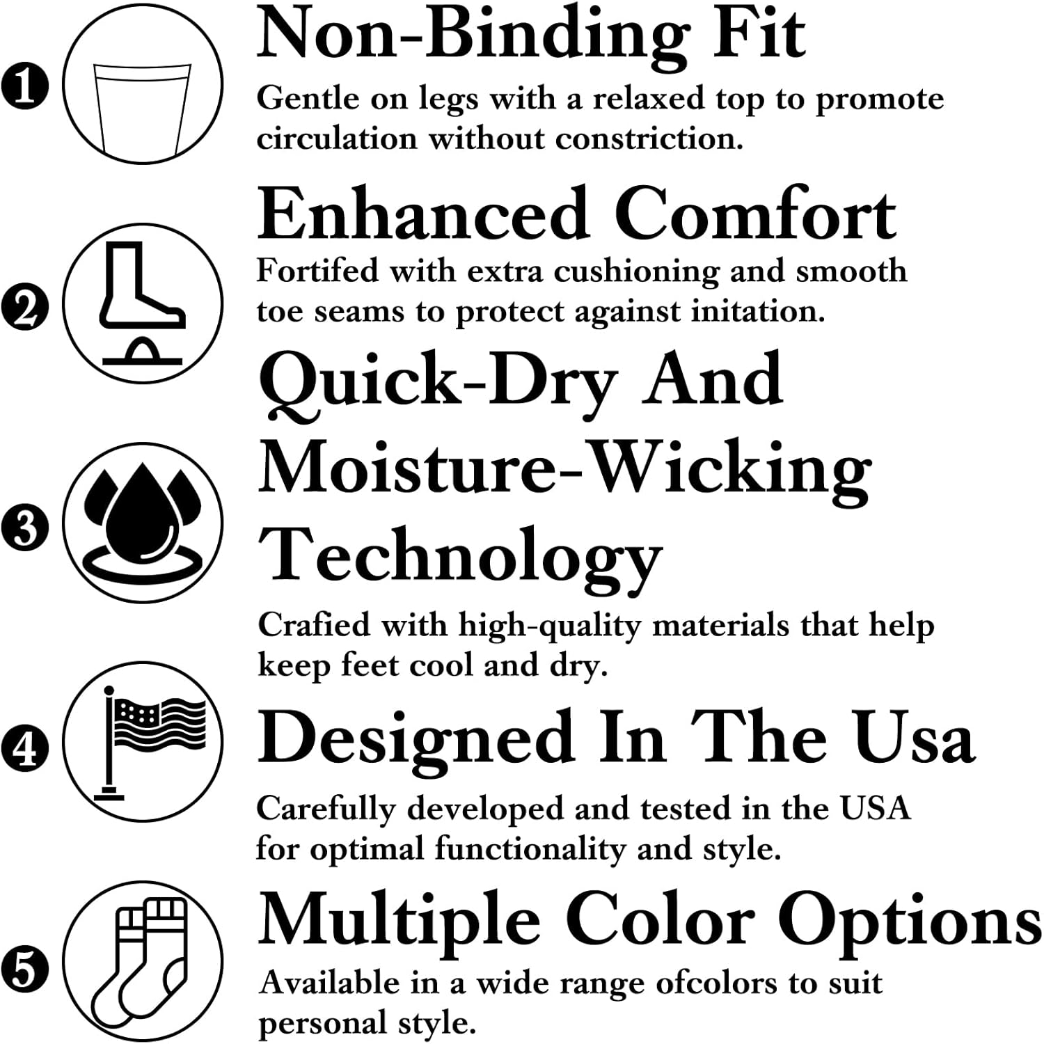 3 Pairs Diabetic Socks for Men, Crew Diabetic Neuropathy Sock, Non Binding Loose Wide Top Crew Socks Seamless Diabetics Sock for Patients With Edema and Neuropathy (Large 9-12) - Image 6