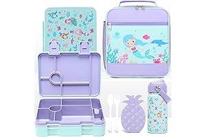 Bento Lunch Box Set for Kids with Water Bottle & Lunch Bag