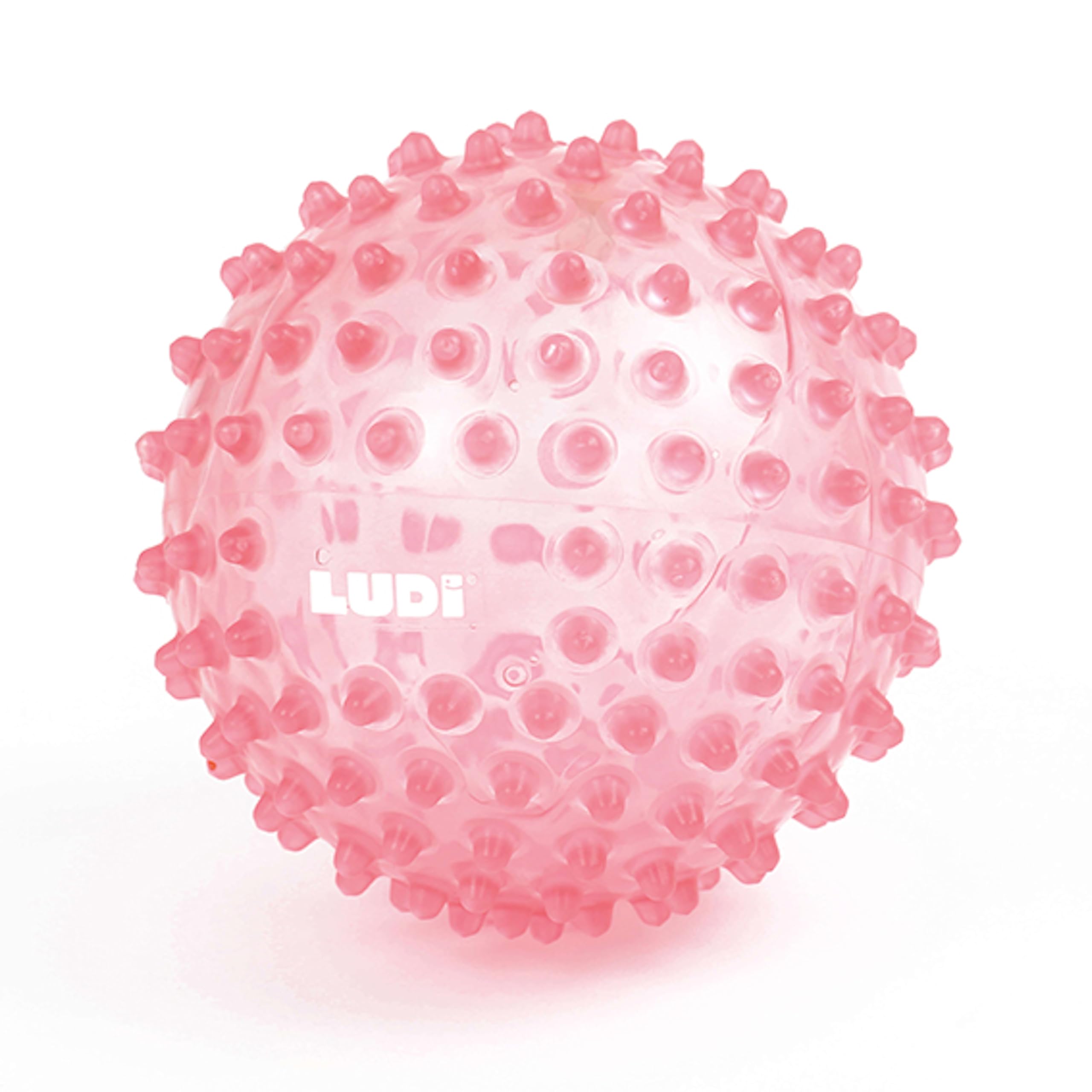 LUDI 3 Balles Sensorielles Souples Texturées - Jouet Éveil Bébé Dès 6 Mois - Bleu Jaune