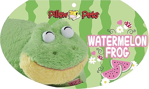 Miniatura 5 de Pillow Pets Almohada de peluche con aroma a rana sandía dulce, 1 unidad (paquete de 1), color verde