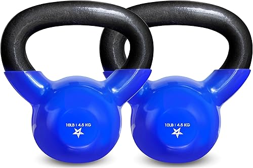 Miniatura 24 de Yes4All Pesa rusa, pesas rusas de hierro fundido con revestimiento de vinilo de 5-100 LB para entrenamiento de fuerza para ejercicios de gimnasio en