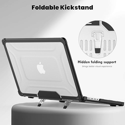 Miniatura 145 de DTangLsm Funda rígida resistente para M4 MacBook Air de 15 pulgadas 2025 2024 2023 M4 M3 M2 A3241 A3114 A2941, resistente carcasa rígida resistente