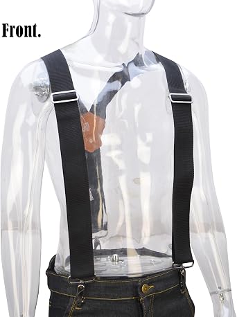 WELKINLAND 2Inch Y-Back Mens Suspenders, Stay-Up Suspenders with Hooks