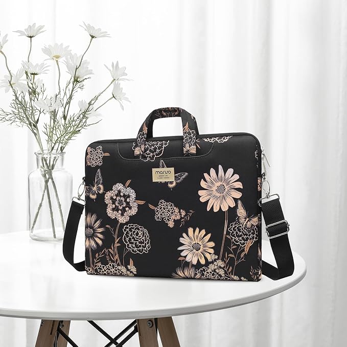 Bolsa para laptop MOSISO 15.6 pulgadas Vintage Floral miniatura 6
