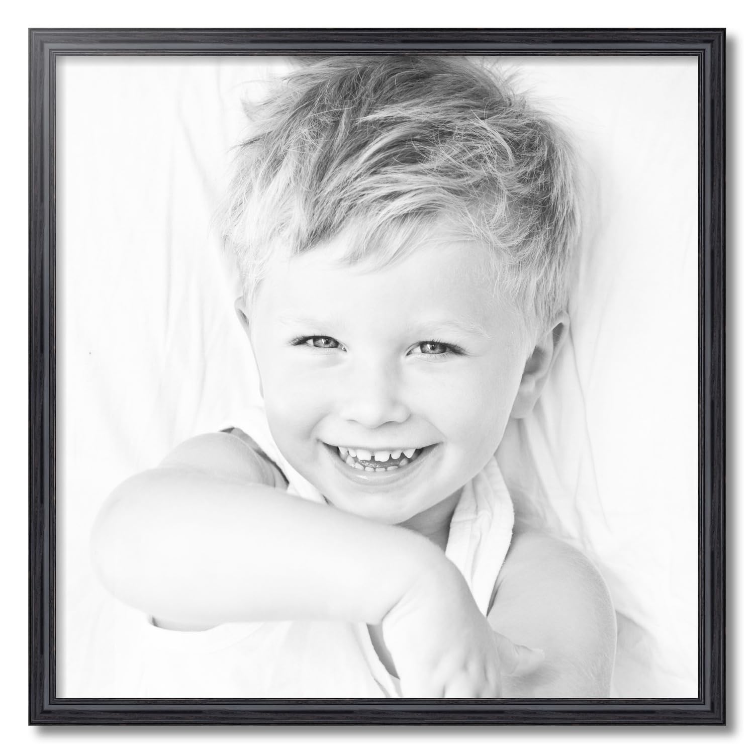 ArtToFrames 29x29 Inch Black Picture Frame, This 1.25 Inch Custom Wood Poster Frame is Black, Great for Your Art or Photos - Comes with Economy Acrylic