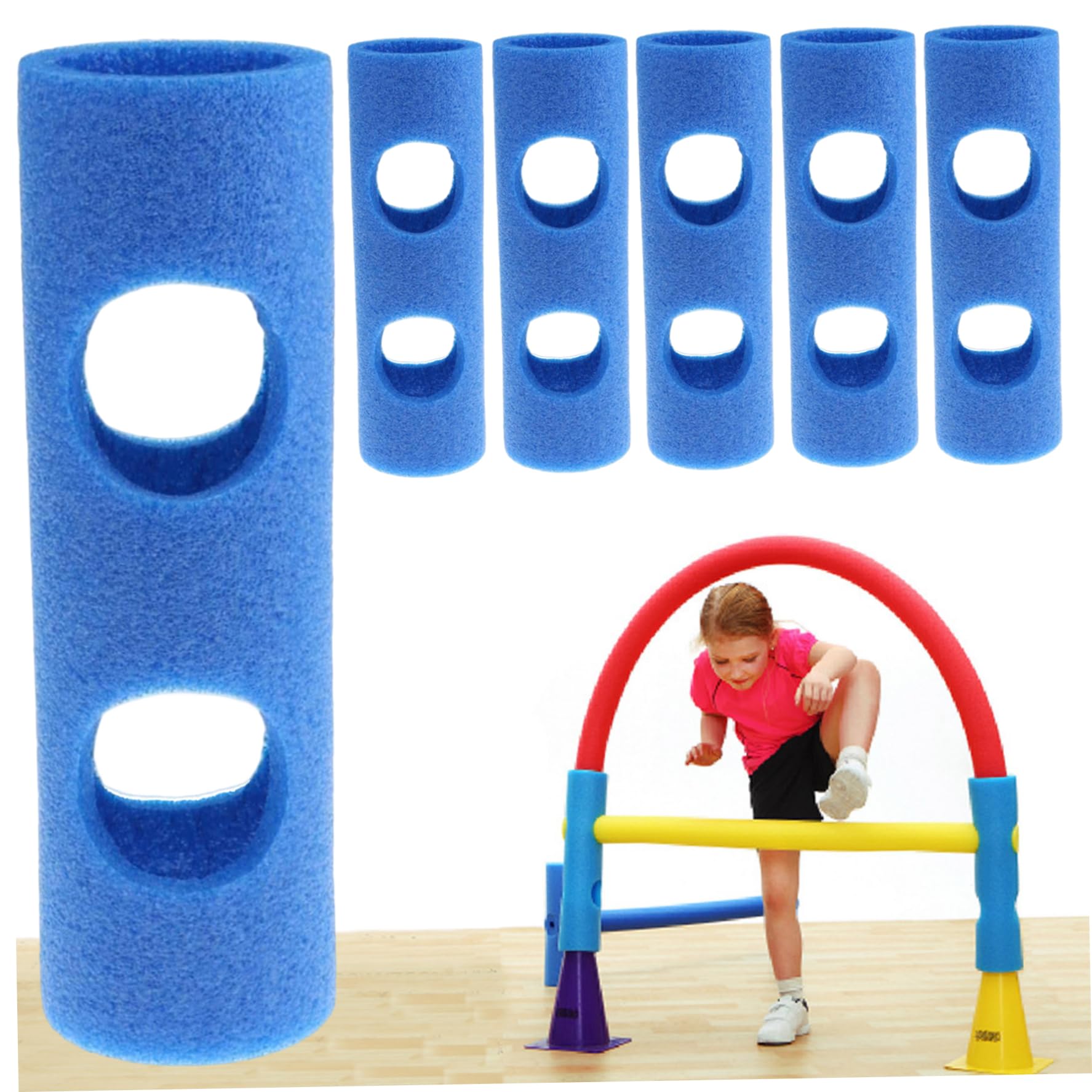 Schwimmnudel-Verbinder, 6 Stück, Pool-Nudel-Verbinder, 2, 56 x 11, 81, Leichter Schaumstoff zum Schwimmen mit 2 Löchern, praktische Trainingshilfen für Kinder und Erwachsene