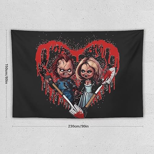 Miniatura 3 de ggtg Childs Play Chucky - Tapiz decorativo para el hogar, impresión 3D, tapices retro para colgar en la pared, 60 x 90 pulgadas