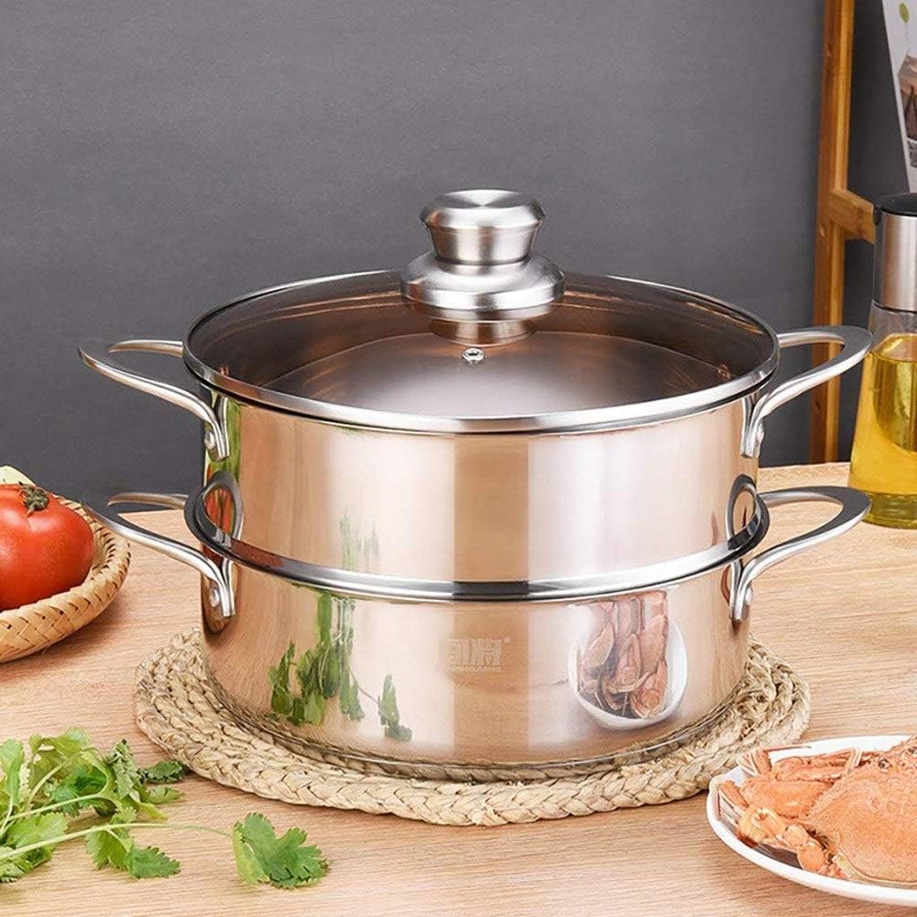Stainless Steel Steamer/, Multifunctional Steamer, Three-Layer Large Commercial Steamer, Suitable for Induction Cooker and Gas Stove