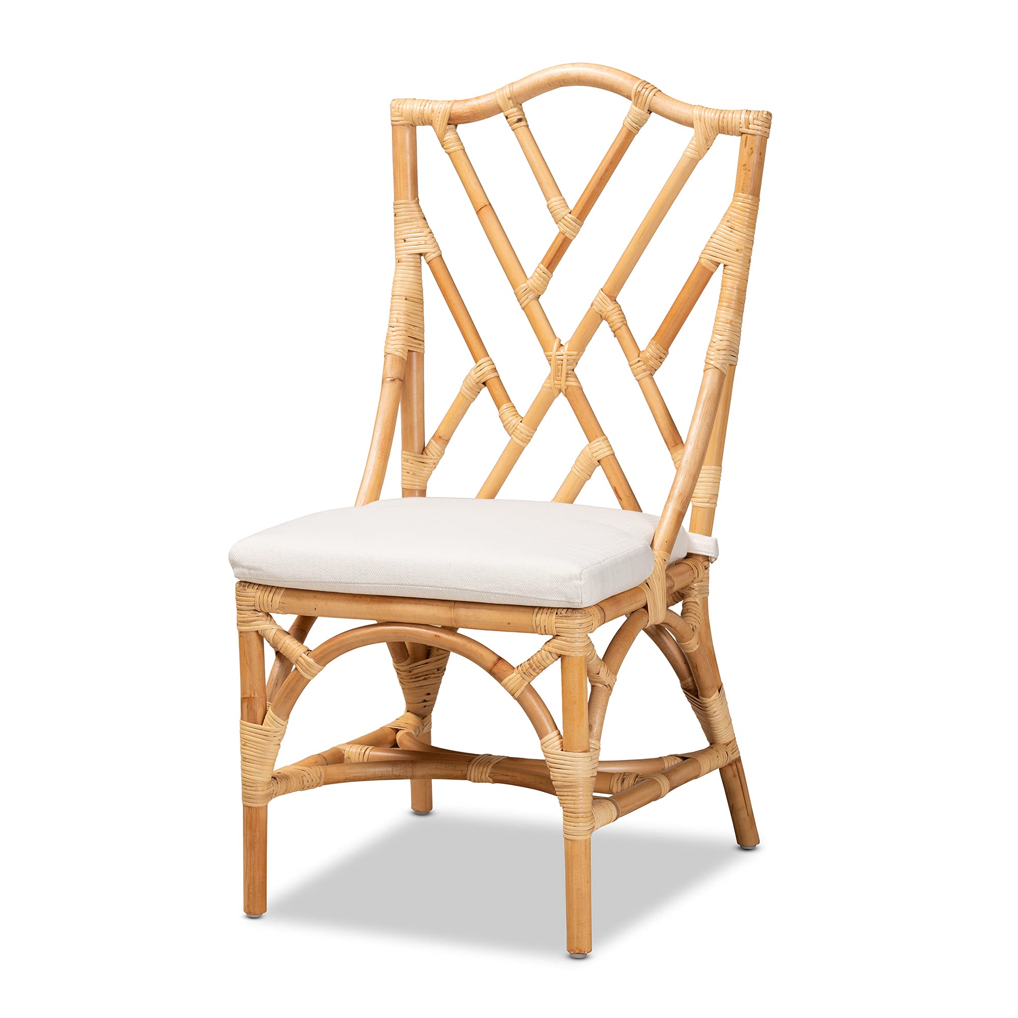 Bali & pari Sonia Modern and Contemporary Natural Rattan Dining Chair