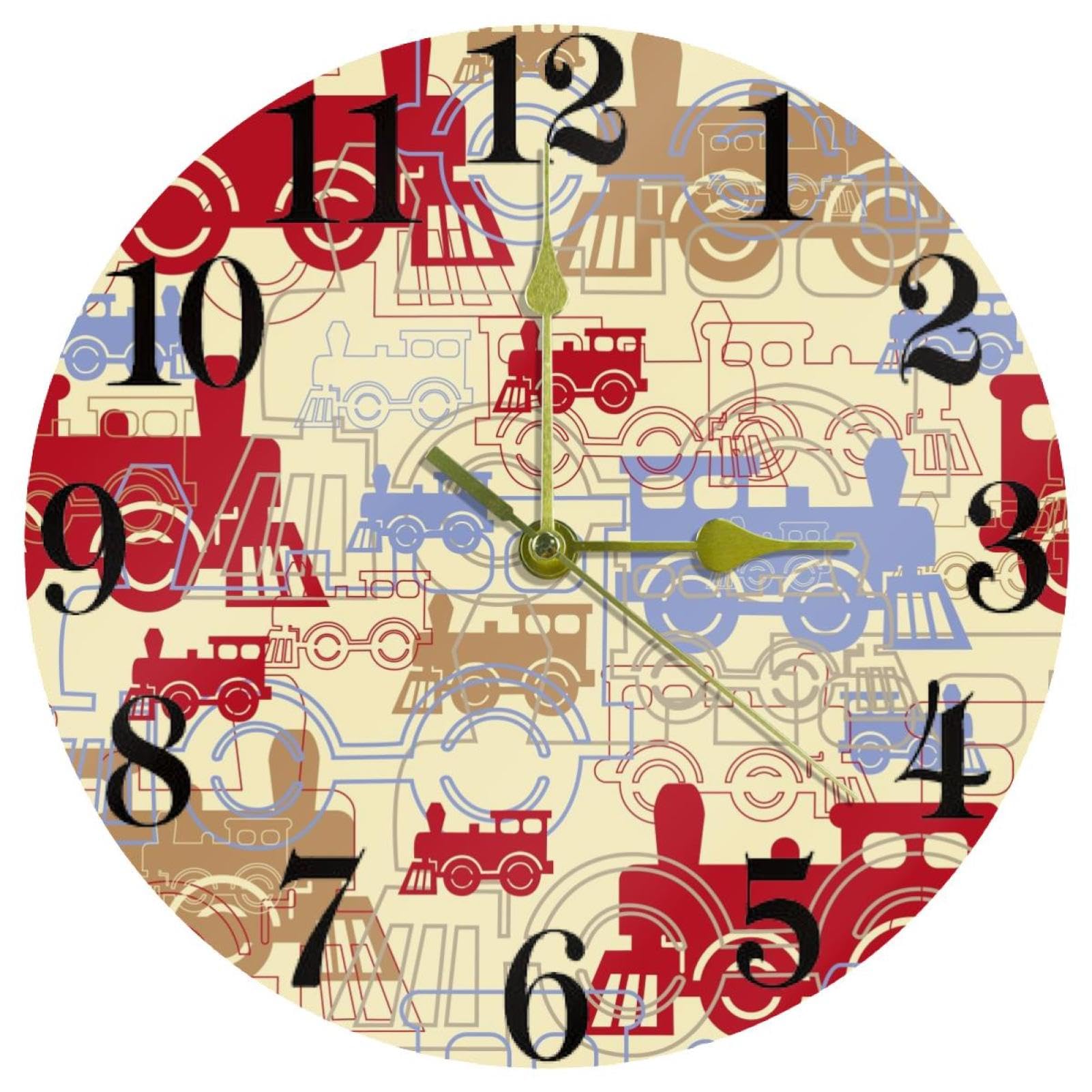 Horloge murale locomotive vintage pour une ambiance calme dans la cuisine