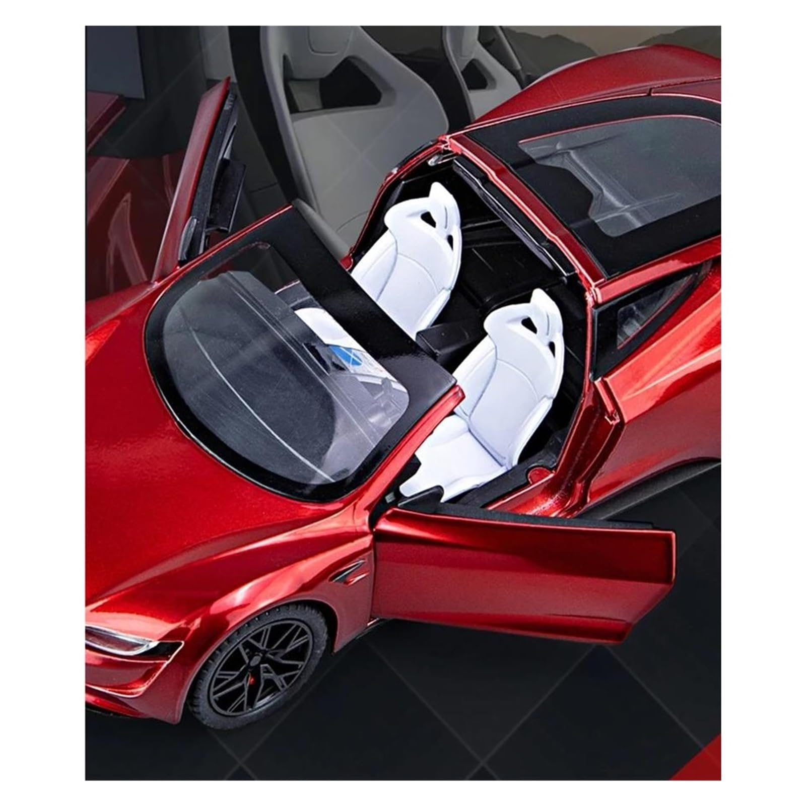 Amazon.co.jp: Display Cars 1:24 テスラロードスター合金スポーツカー