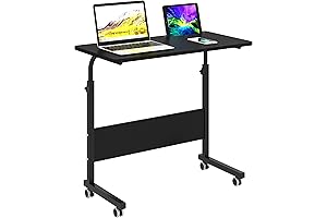 Sogesfurniture Adjustable Tray Table with Wheels