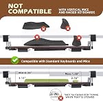 Large 26.77" Keyboard Tray Under Desk with Storage Drawer - Heavy Duty C-Clamp Mount, Ergonomic Computer Keyboard Stand for Home Office, Easy Install (Mahogany)