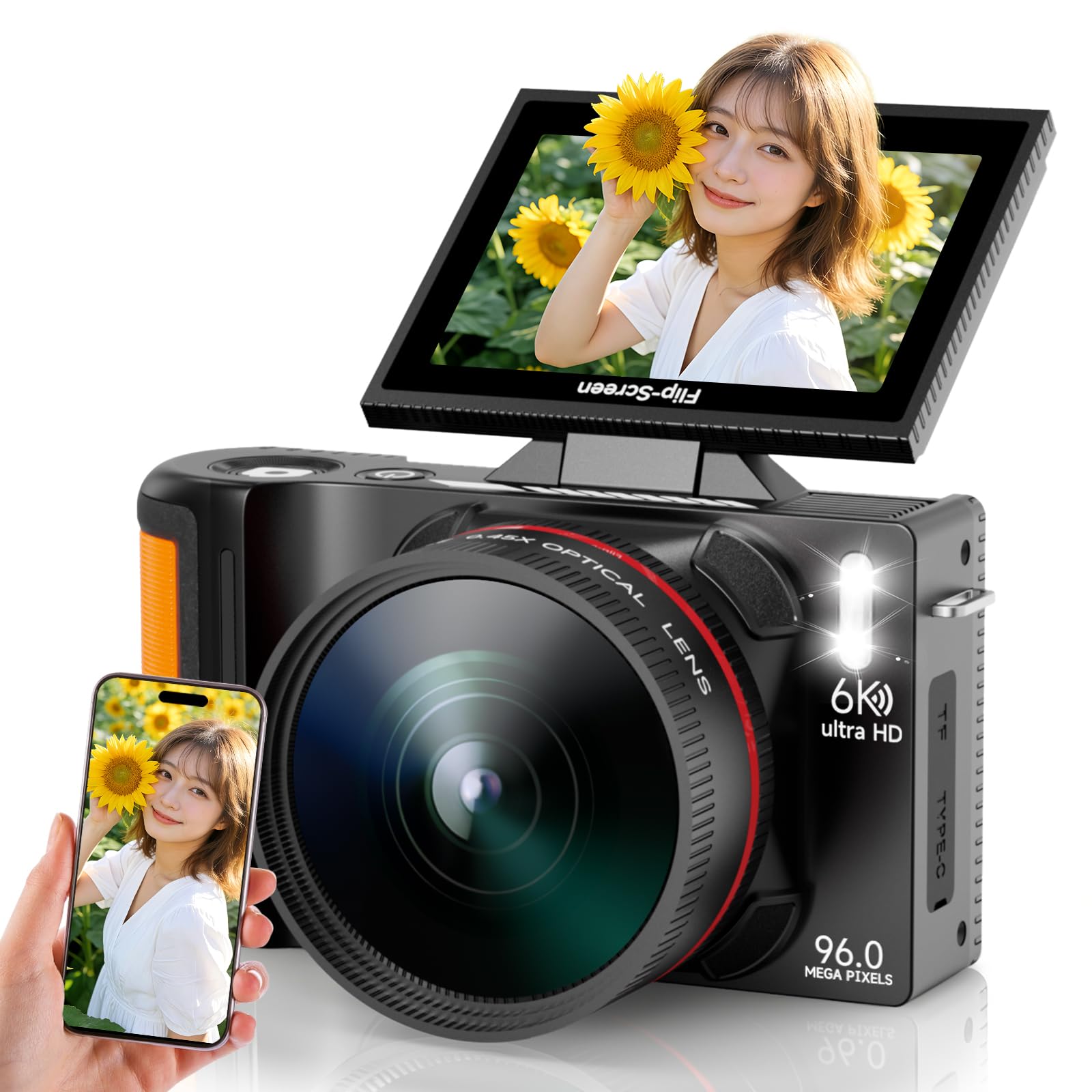 デジカメ 6K 9600万画素 Wi-Fi機能 デジタルカメラ Amazon | TREXPURE デジカメ 6K 9600万画素 Wi-Fi機能 デジタルカメラ