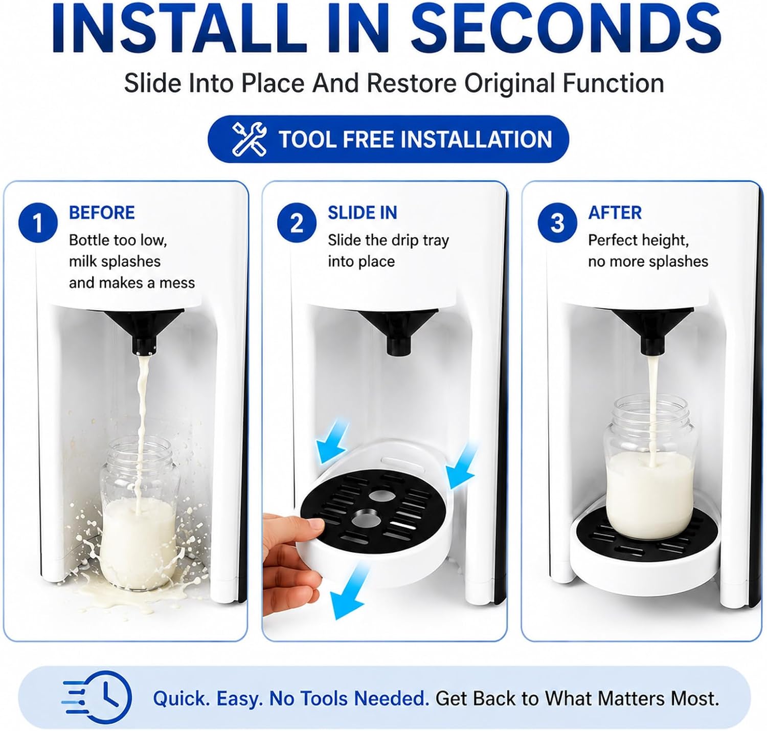 Drip Tray & Bottle Grill Replacement for Baby Brezza Formula Pro Advanced