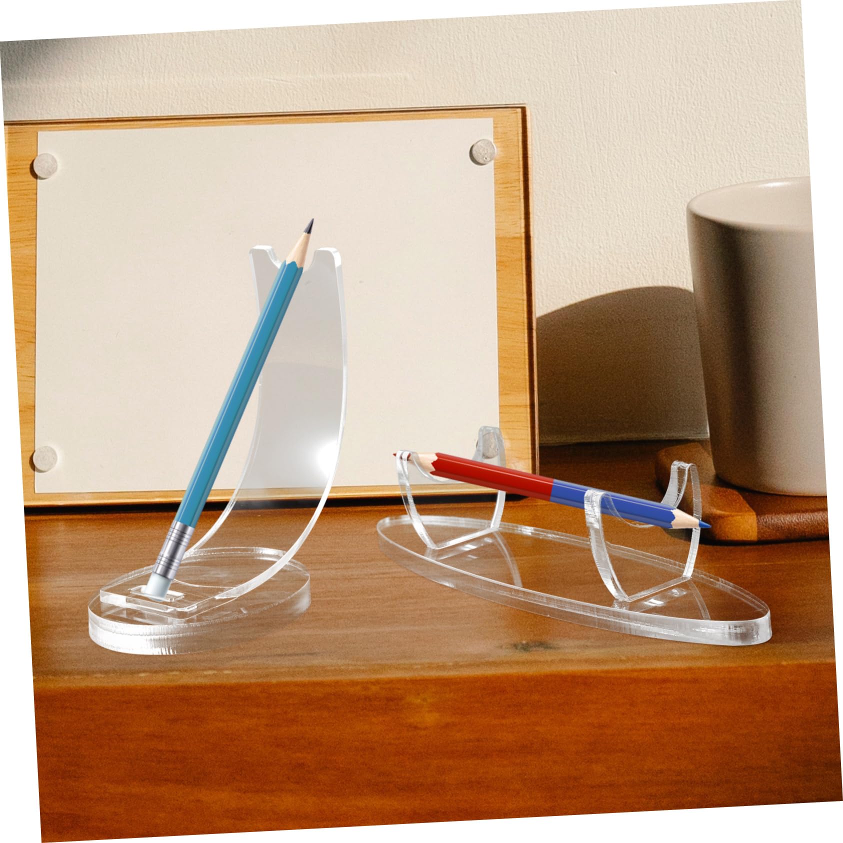 SHINEOFI 10pièces Organisateur De Stylo Acrylique Support De Pour Stylo Et Pinceaux De Maquillage De Transparent Design Élégant Pour Bureau Et Coiffeuse