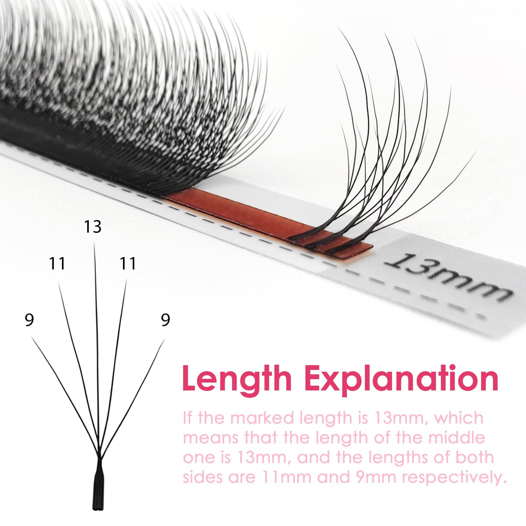 SEEDEW Wispy 5D Lash Extensions, 0.07mm D Curl MIX8-15mm 12 Rows/Tray, Shorter Sides NEW, W Shape - Image 3