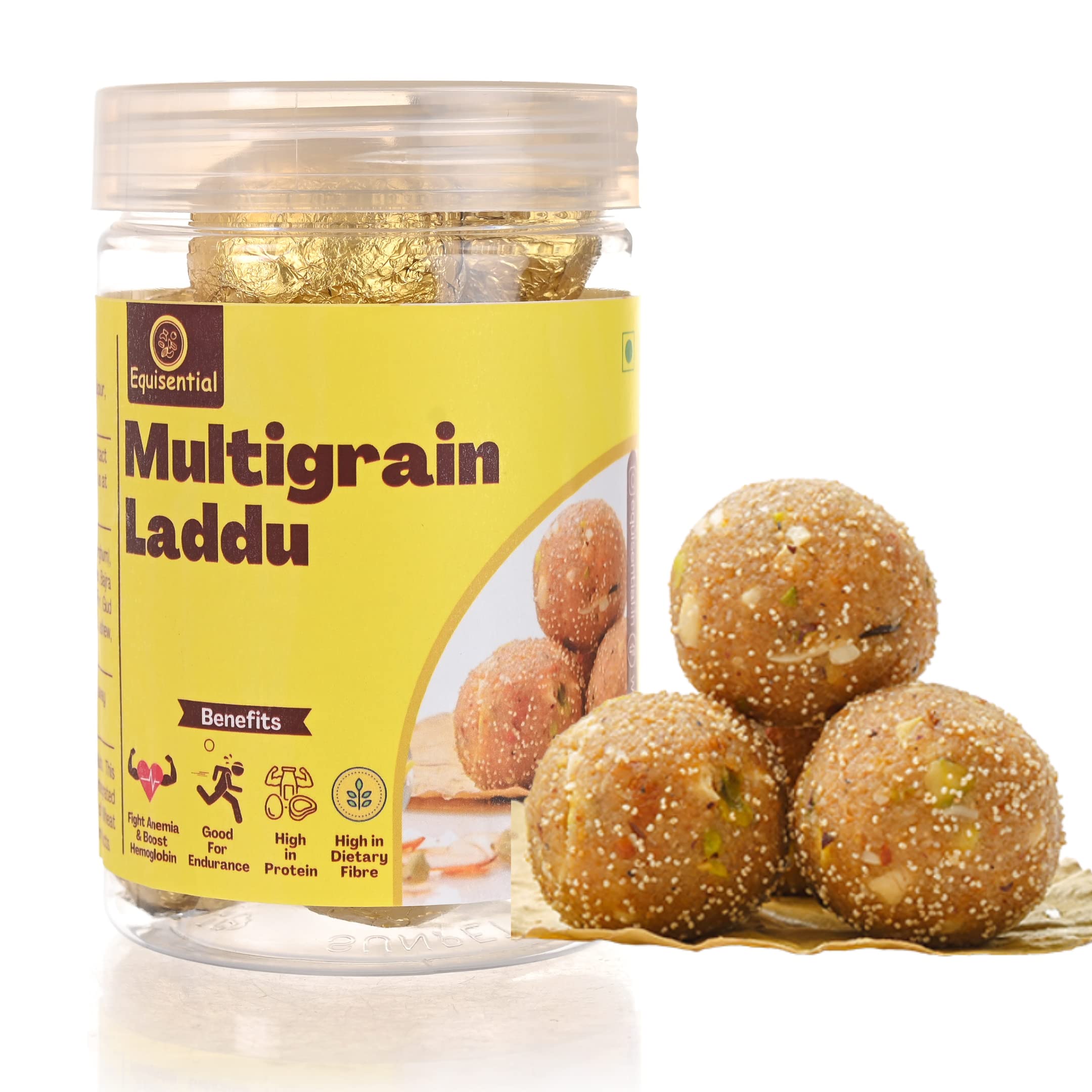 Equisential Multigrain Ladoo|Combination Of 10 Mix Fresh Flour|Wheat|Ragi|Soyabean|Jowar|Bajra (Pearl Millet)|Jo (Barley)|Alsi (Flax Seeds)|Chana (Gram)|Methi (Fenugreek)|Amranth|Jaggery|500Gm (B0BCZD6ZZY) Amazon Price History, Amazon Price Tracker