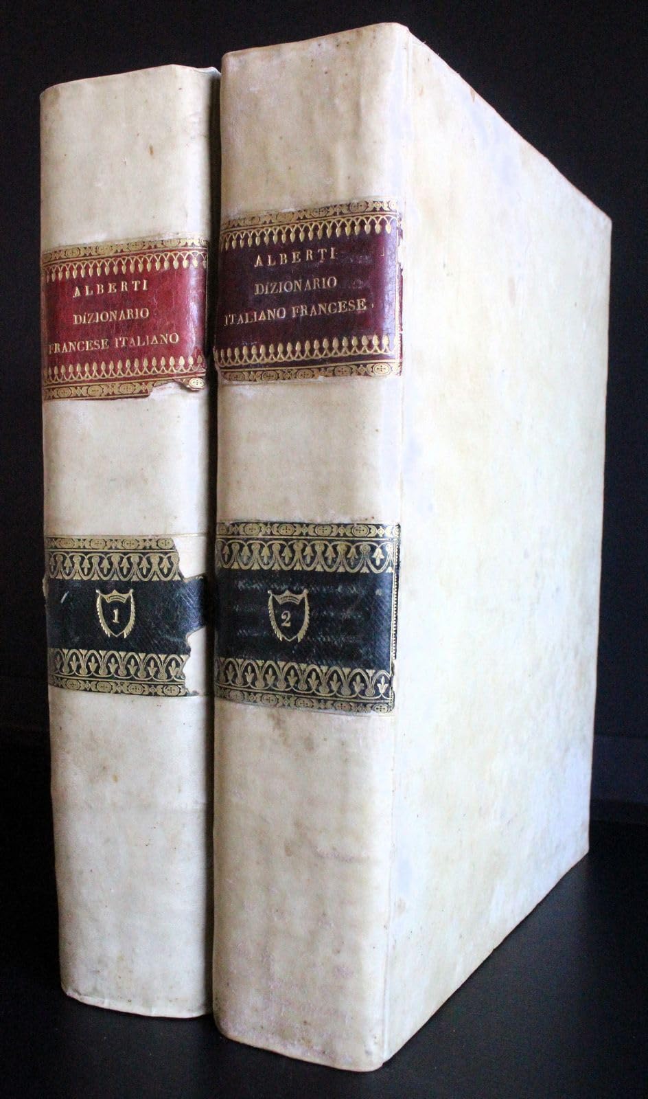 DIZIONARIO FRANCESE-ITALIANO ITALIANO-FRANCESE. ALBERTI. TASSO, NAPOLI, 1835.