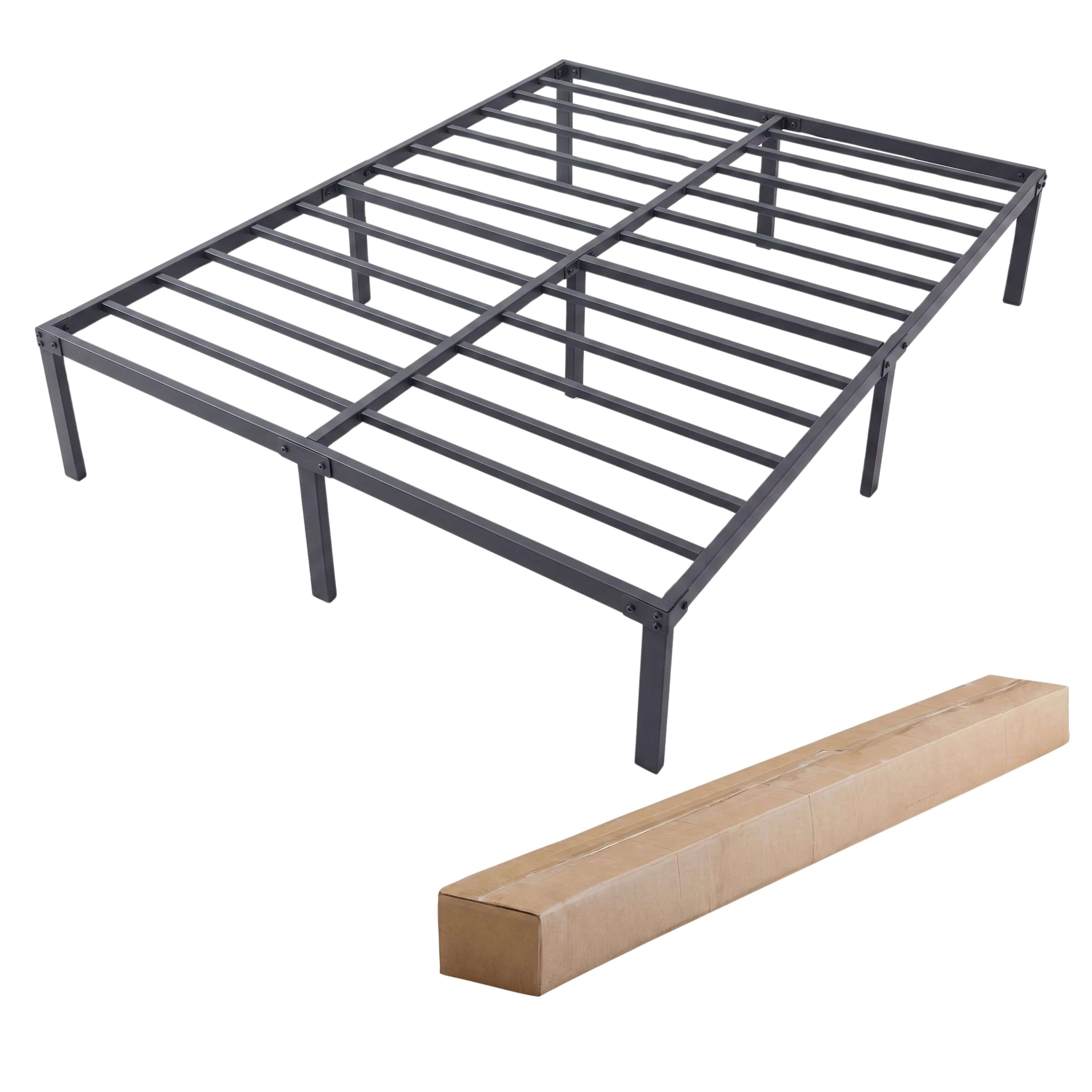Miroytengo Somier 150x190 cm Desmontable, Altura 36 cm, Cama Matrimonio Lary, Base Cama Metal Negro