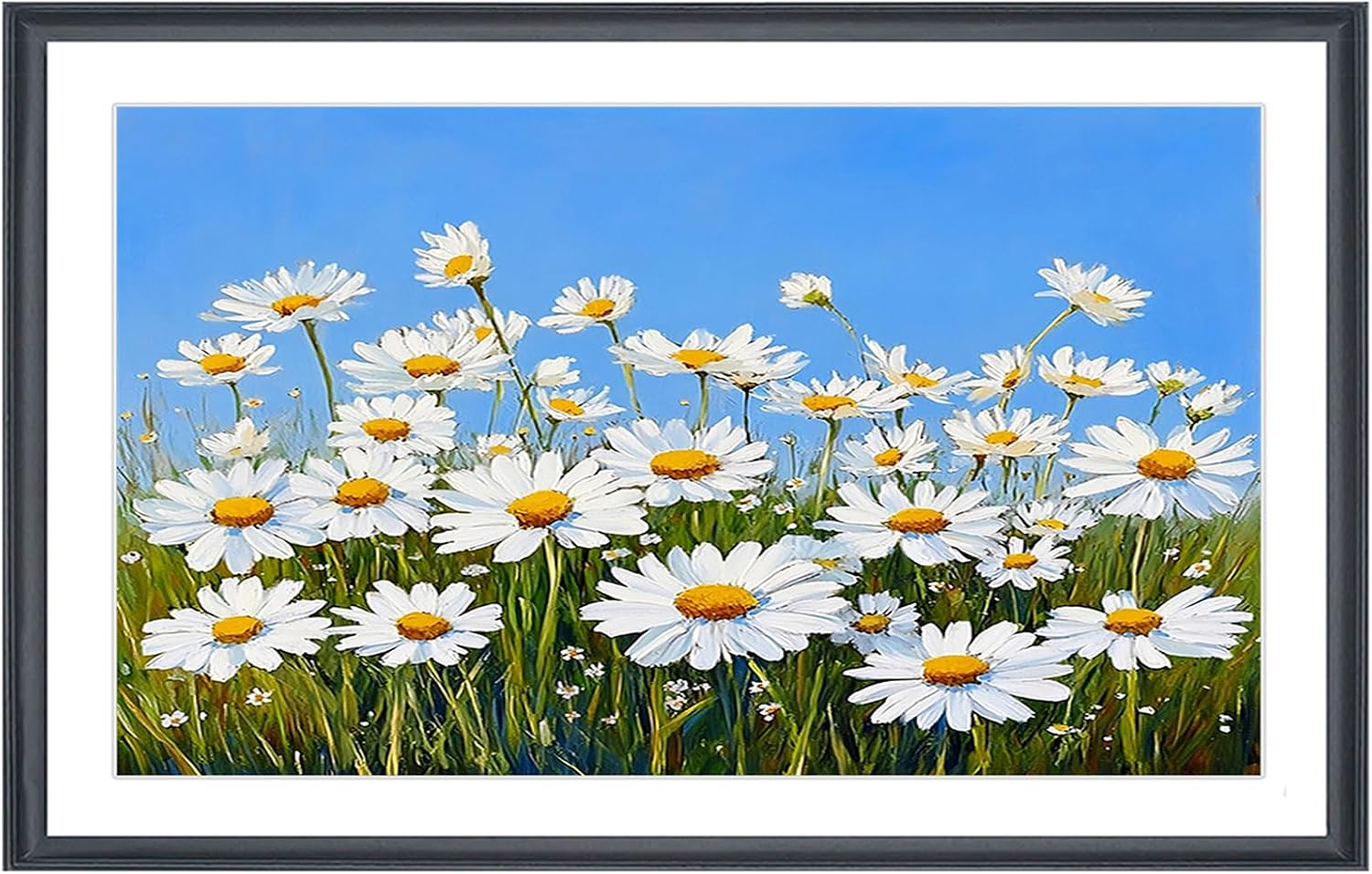 21x36 Panoramic Picture Frames Solid Wood ,With White Mat ,Fit 18x33 inch Photos with Mat or 21x36 without Mat，Poster Frame 21x36Photo Frames Family Wall 18x33 Picture Frame Black (L23B2136W1833)