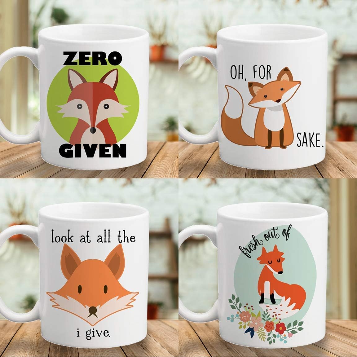 Zero Fox Given - Oh, For Fox Sake - Look at all the Fox I Give - Fresh Out of Fox - 11oz Mug