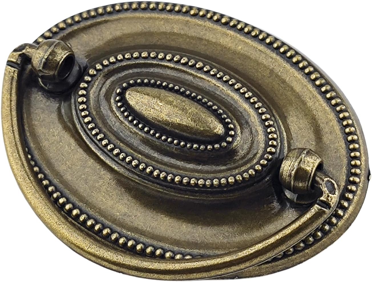 10-Pack 2 1/4" Antique Brass Bail Drawer Pull Oval Drop Swing Handles Cabinet Knob Hardware 57 mm 2.25" Centers (10)