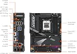 GIGABYTE X870 AORUS ELITE WIFI7 Motherboard - Supports AMD Ryzen 9000 CPUs, 16+2+2 phases VRM, up to 8000MHz DDR5 (OC), 3xPCIe 5.0 + 1xPCIe 4.0, Wi-Fi 7, 2.5GbE LAN, USB 4 - 7