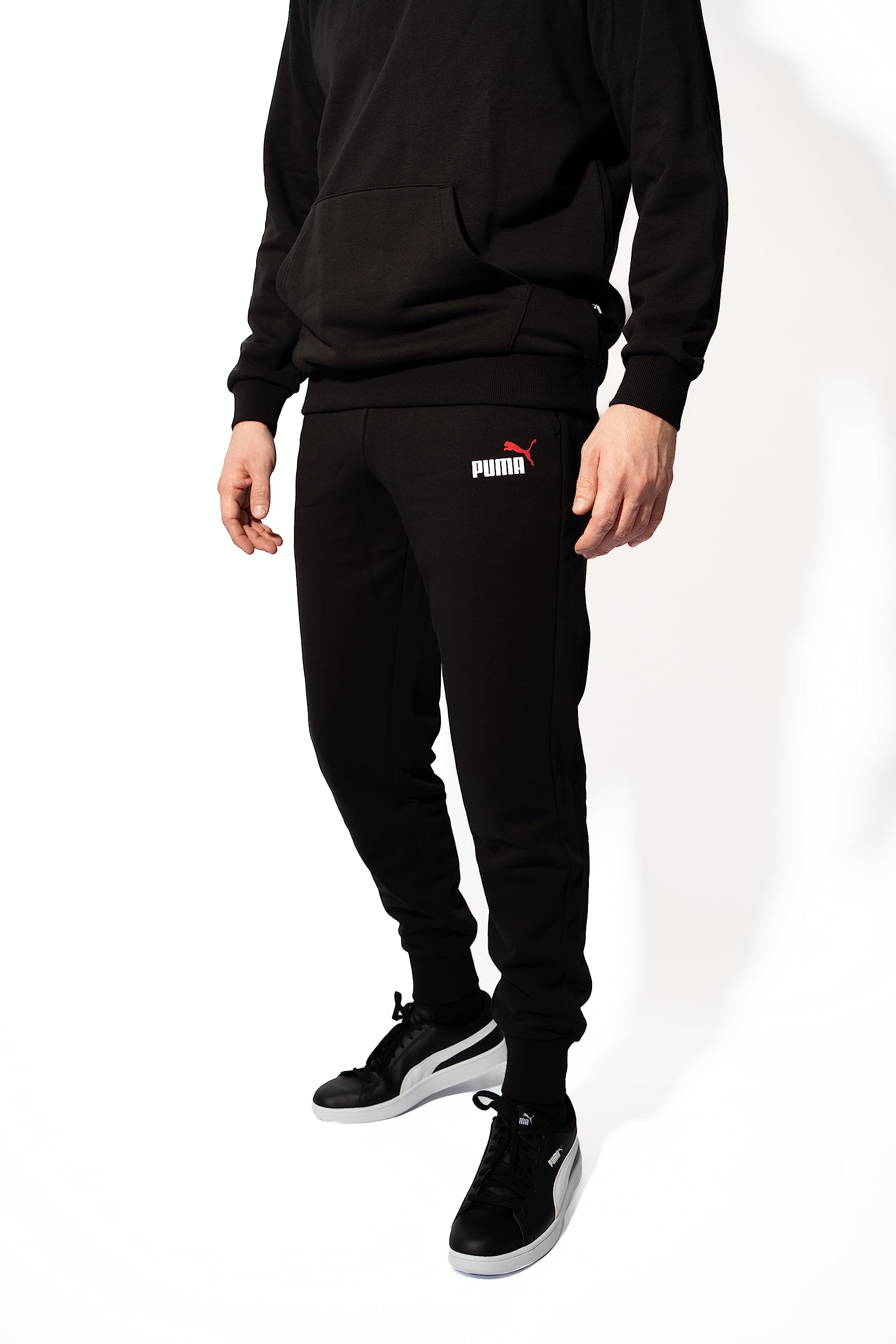 PUMA Statement Deluxe Edition - Pantalones de chándal de algodón, Negro , M