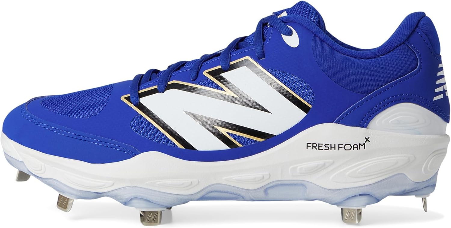 New Balance Men's Fresh Foam X 3000 V7 Baseball Shoe, Team Royal/White, 6.5 M