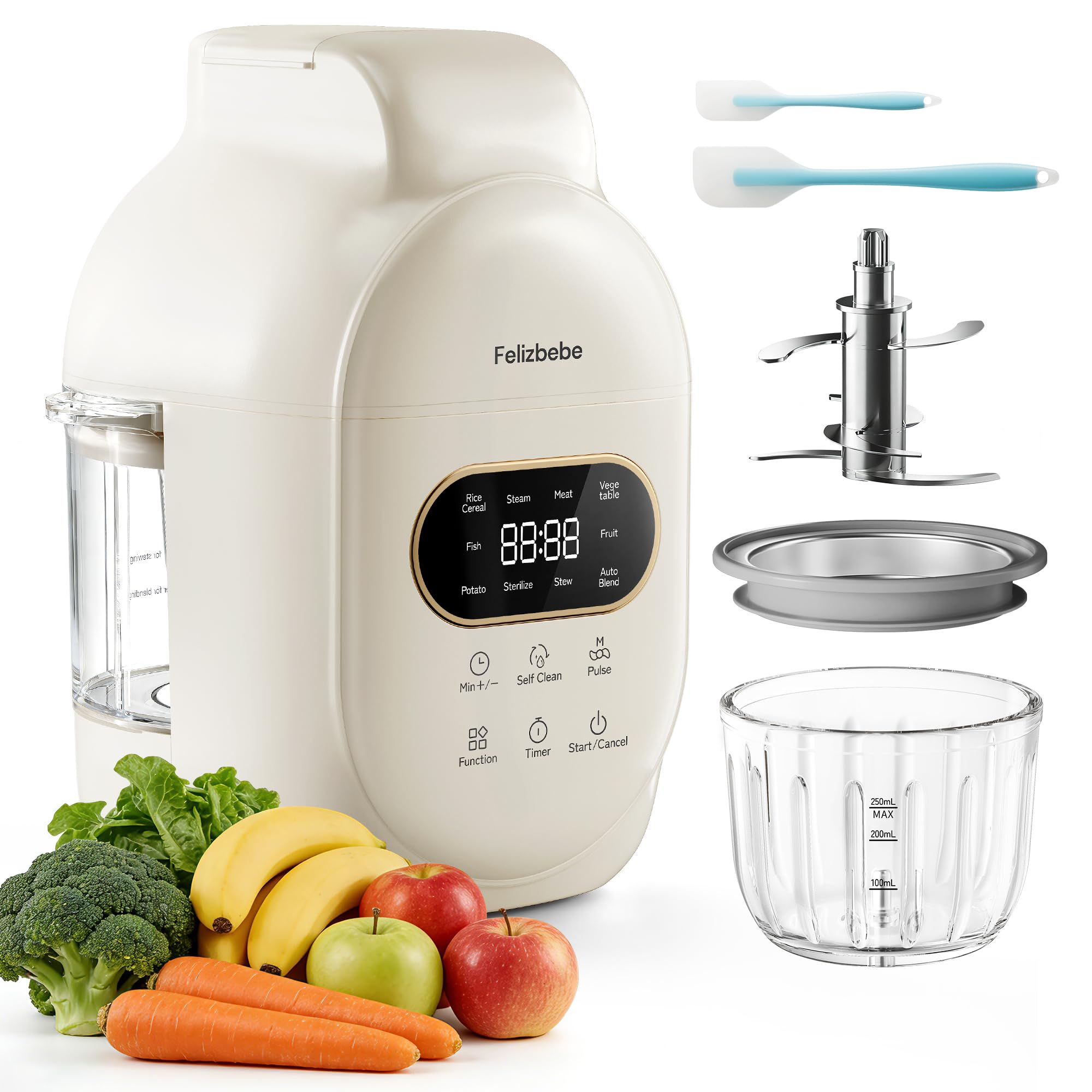Glass Baby Food Maker Steamer and Blender