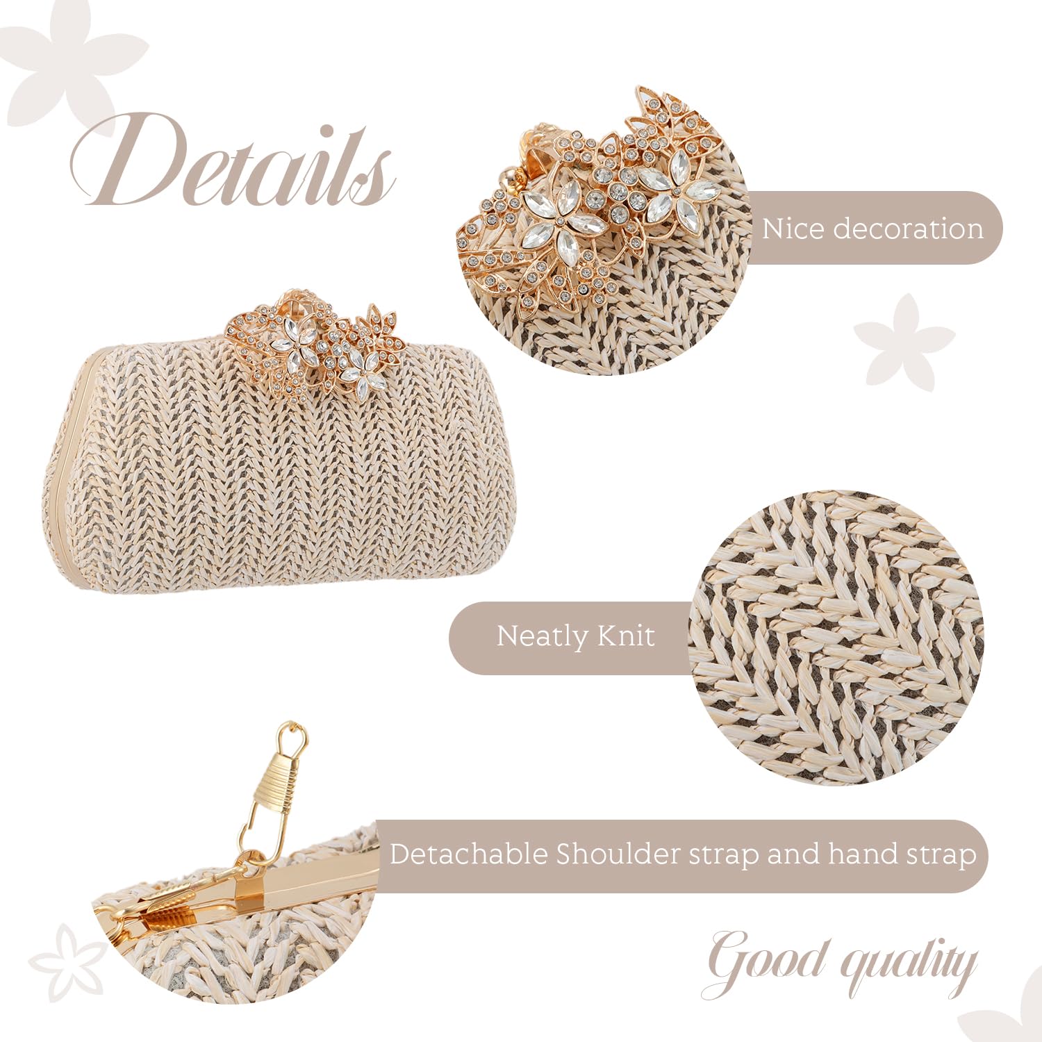 Borse per le Donne Vacanza Pochette Borse Spiaggia Sera Pochette Spalla Cerimonia Nuziale Cocktail Prom Frizioni