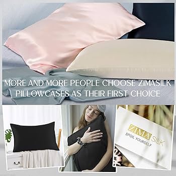 Amazon｜ZIMASILK 100%ピュアマルベリーシルク枕カバー 2枚
