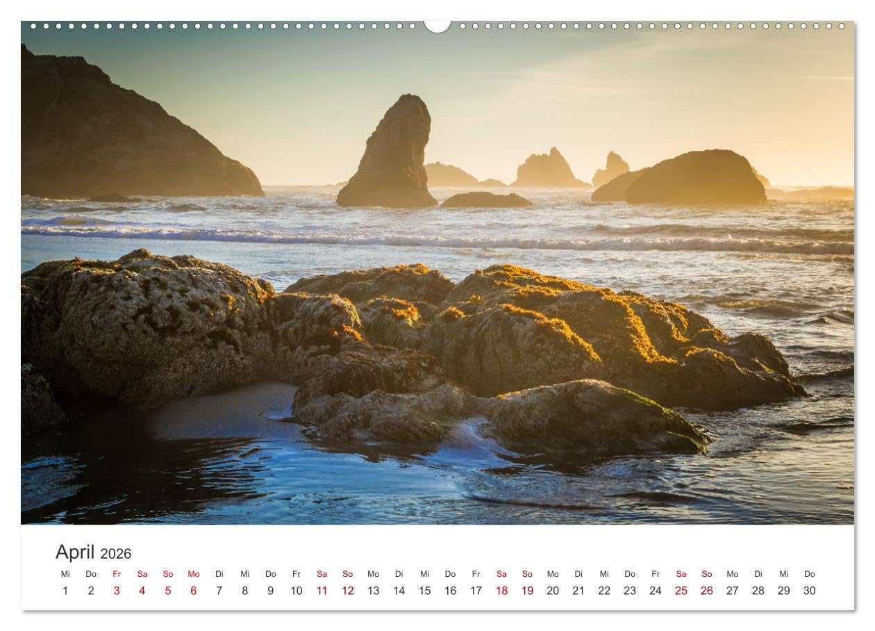 Oregon - Amerikas wunderschöne Westküste (hochwertiger Premium Wandkalender 2026 DIN A2 quer), Kunstdruck in Hochglanz: Natur Pur im Westen Amerikas. (CALVENDO Orte)