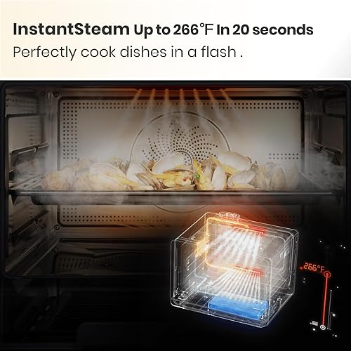 Miniatura 6 de VAL CUCINA Encimera de horno de convección de vapor 7 en 1 con freidora de aire, horneado, cocción al vacío, fermentar, recetas integradas,