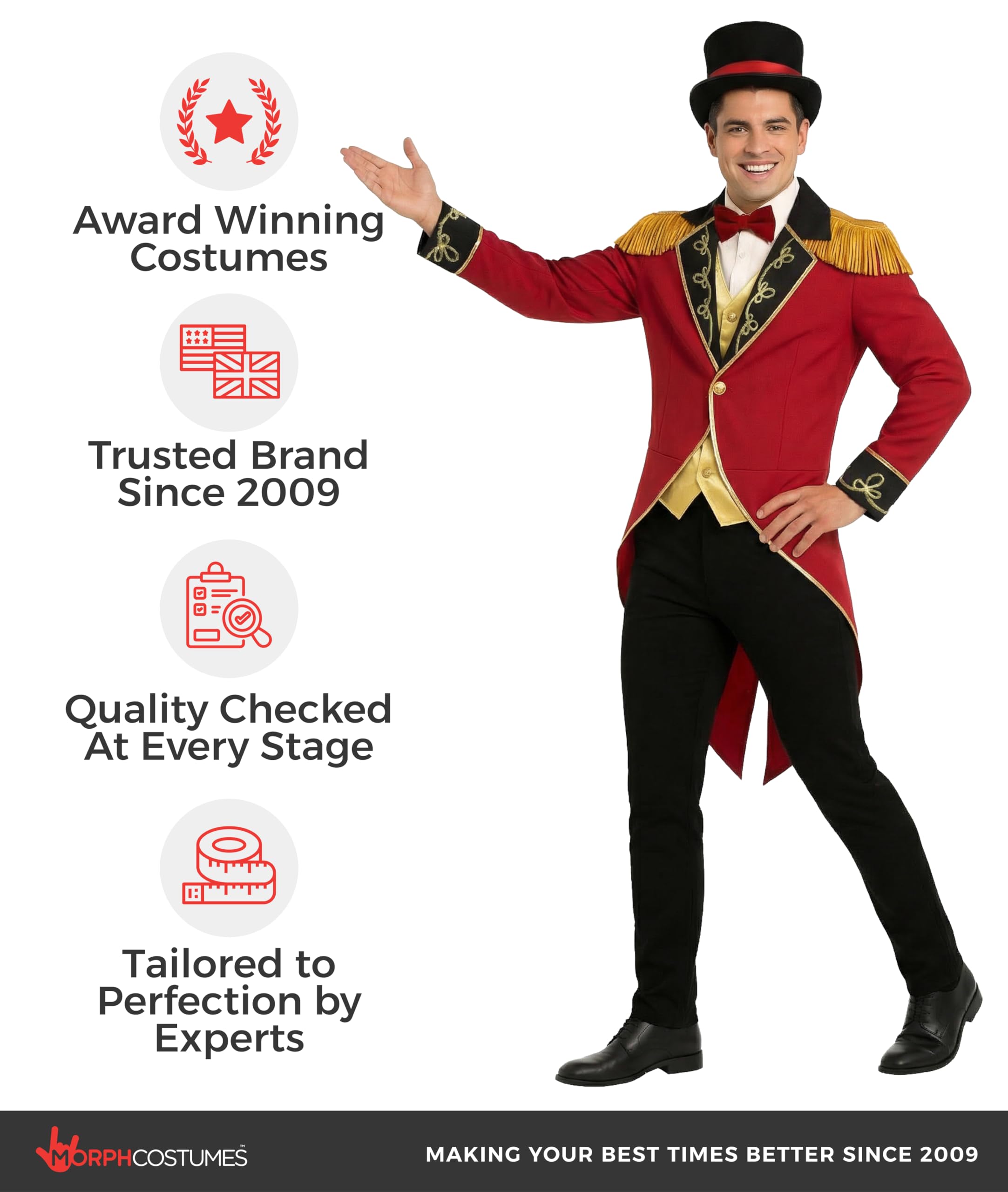 Fun Shack Disfraz Domador Hombre, Disfraz de Circo Halloween Hombre